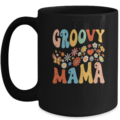 Funny Retro Groovy Birthday Family Matching Cute Groovy Mama Mug | teecentury