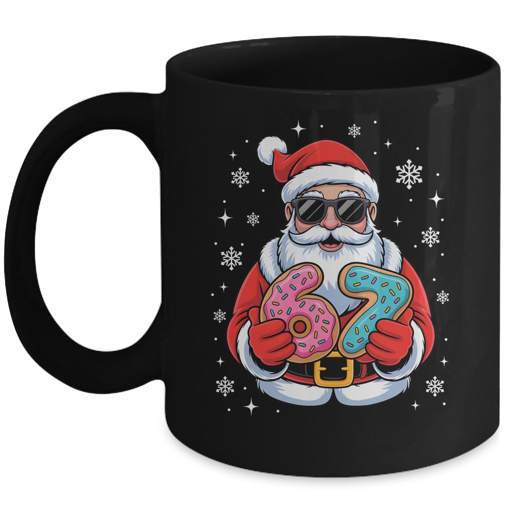 Funny Santa 67 Ice Cream Drip Christmas Xmas Teens Boys Kids Mug | teecentury