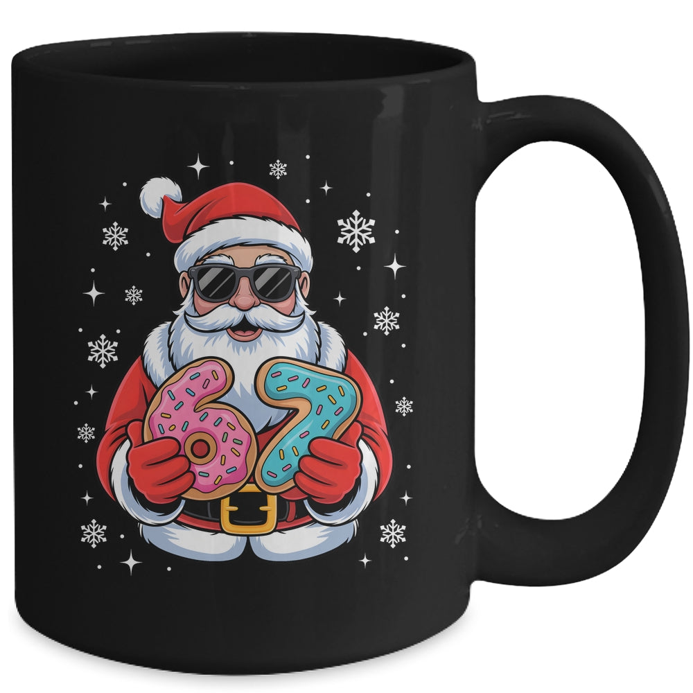 Funny Santa 67 Ice Cream Drip Christmas Xmas Teens Boys Kids Mug | teecentury