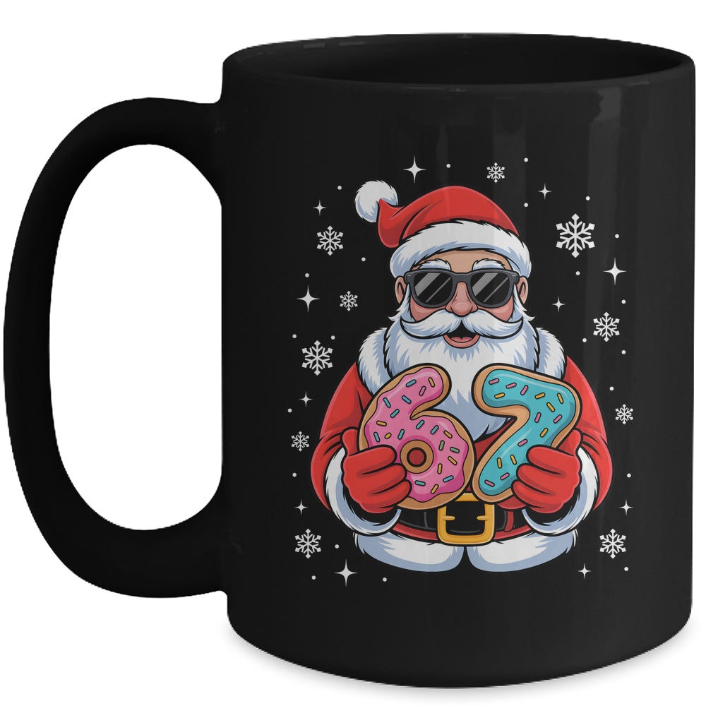 Funny Santa 67 Ice Cream Drip Christmas Xmas Teens Boys Kids Mug | teecentury
