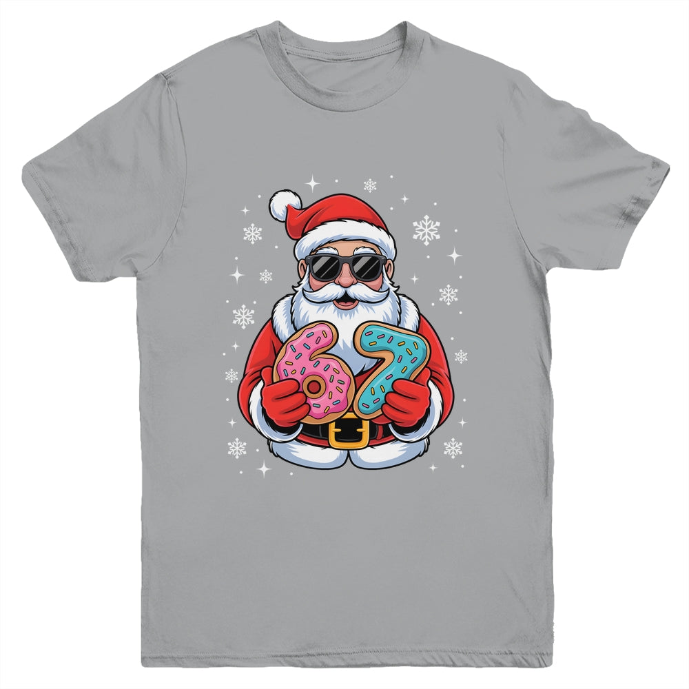 Funny Santa 67 Ice Cream Drip Christmas Xmas Teens Boys Kids Youth Shirt | teecentury