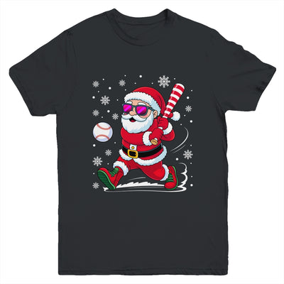 Funny Santa Baseball Christmas Xmas Men Boy Santa Holiday Youth Shirt | teecentury
