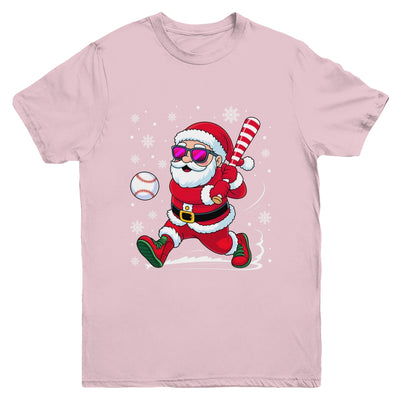 Funny Santa Baseball Christmas Xmas Men Boy Santa Holiday Youth Shirt | teecentury