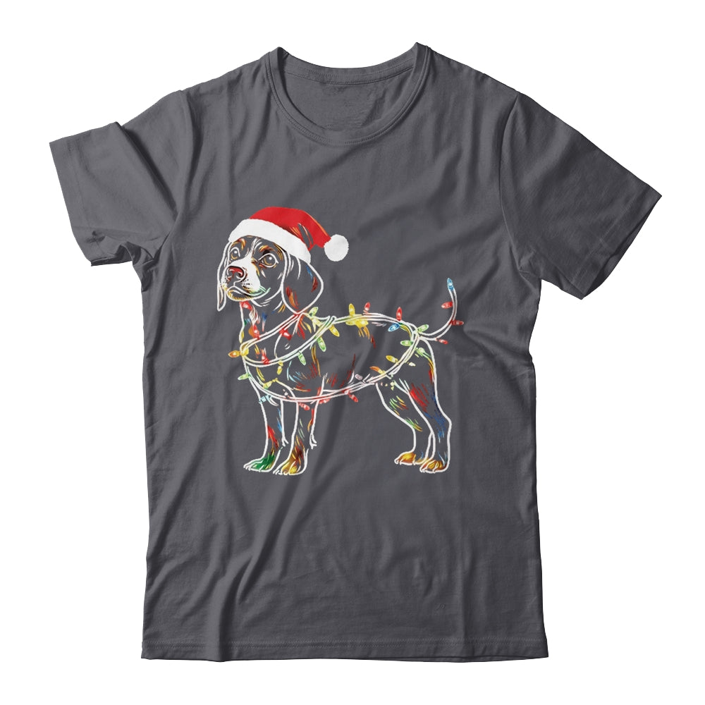 Funny Santa Beagle Retriever Christmas Lights Dog Lover Shirt & Sweatshirt | teecentury