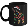 Funny Santa Boxer Retriever Christmas Lights Dog Lover Mug | teecentury