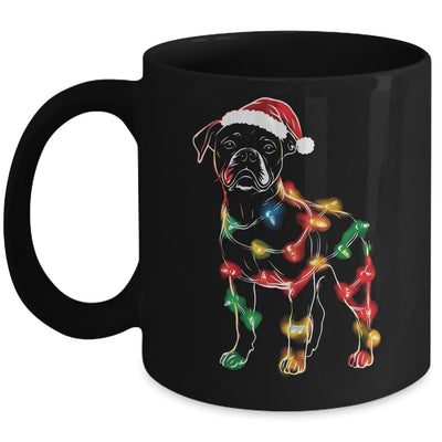 Funny Santa Boxer Retriever Christmas Lights Dog Lover Mug | teecentury