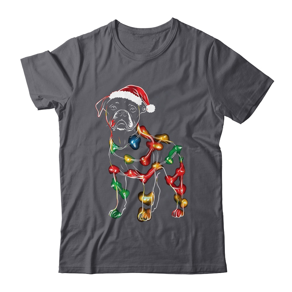 Funny Santa Boxer Retriever Christmas Lights Dog Lover Shirt & Sweatshirt | teecentury