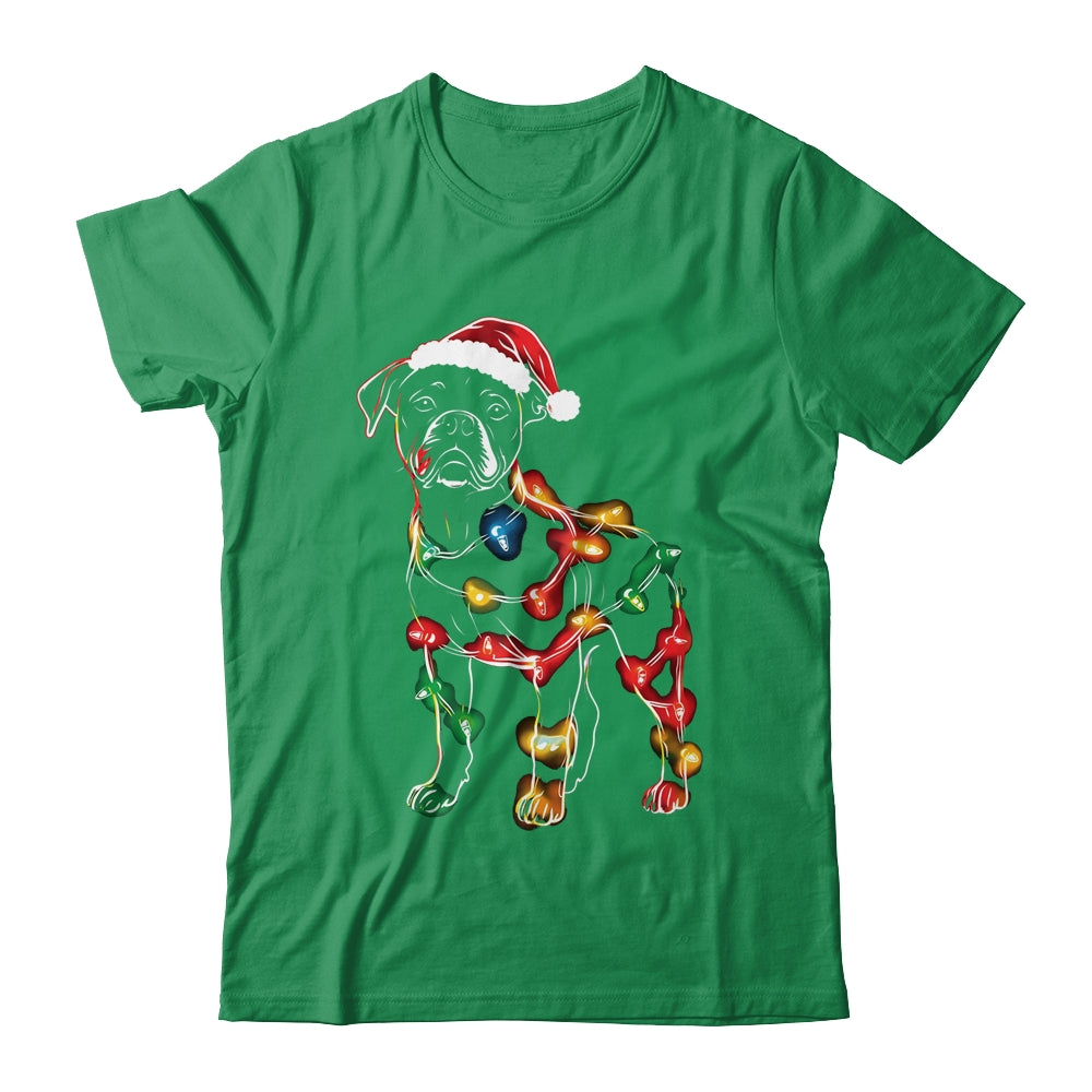 Funny Santa Boxer Retriever Christmas Lights Dog Lover Shirt & Sweatshirt | teecentury