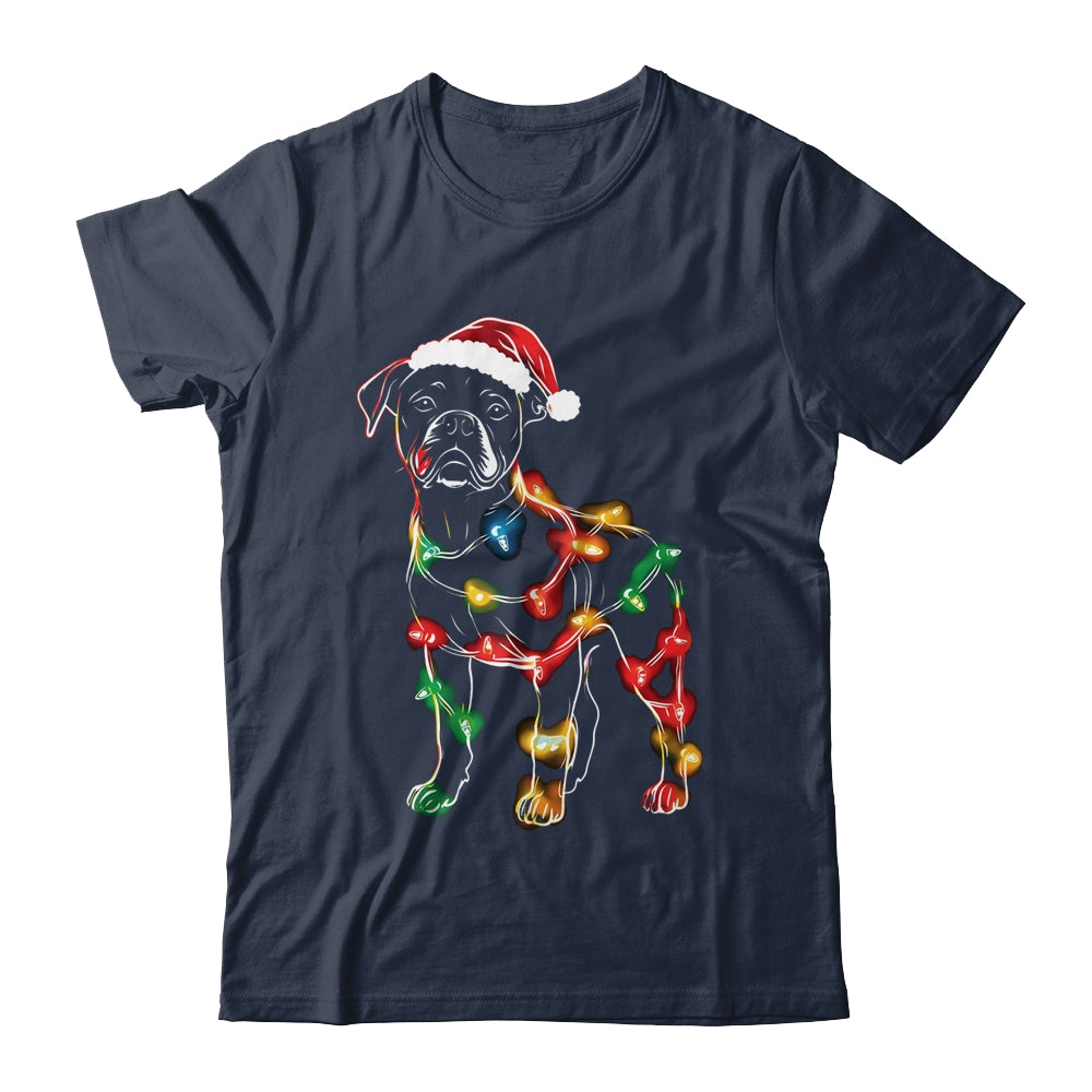 Funny Santa Boxer Retriever Christmas Lights Dog Lover Shirt & Sweatshirt | teecentury