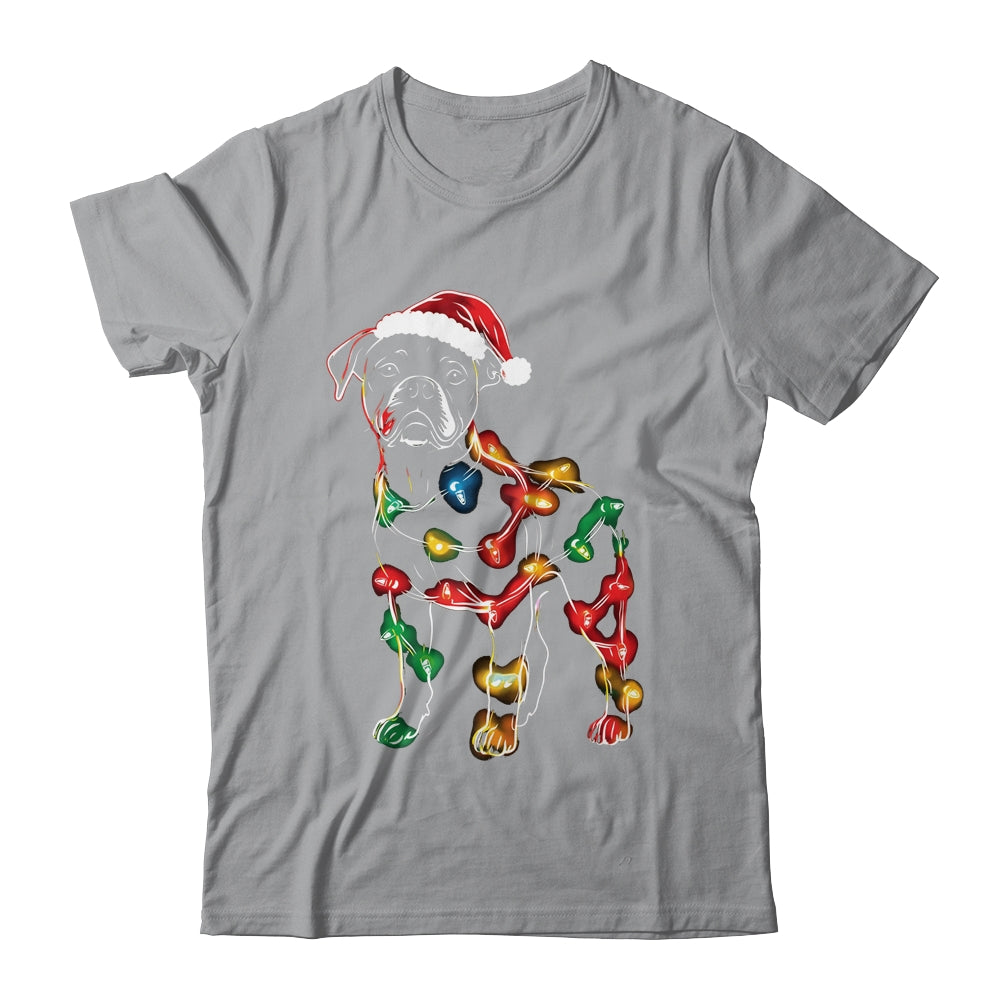 Funny Santa Boxer Retriever Christmas Lights Dog Lover Shirt & Sweatshirt | teecentury