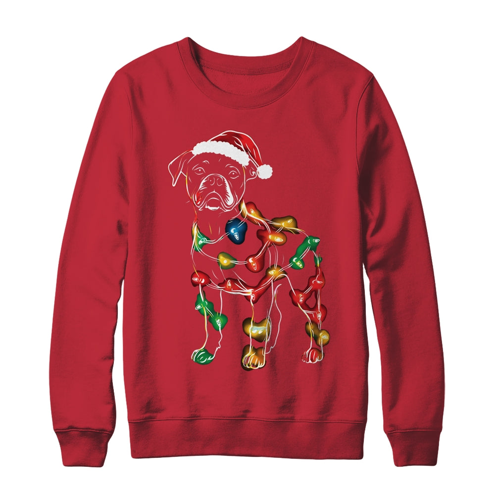 Funny Santa Boxer Retriever Christmas Lights Dog Lover Shirt & Sweatshirt | teecentury