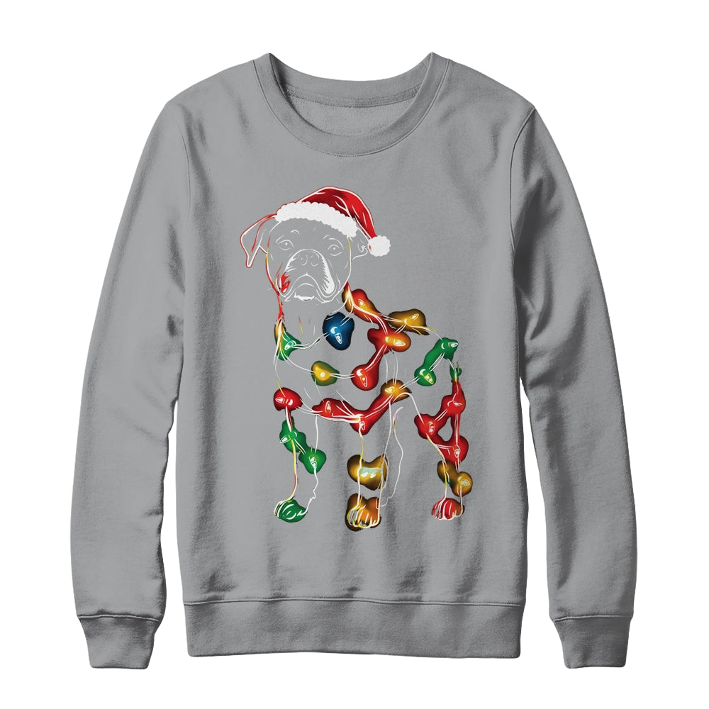 Funny Santa Boxer Retriever Christmas Lights Dog Lover Shirt & Sweatshirt | teecentury