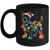 Funny Santa Bull Terrier Retriever Christmas Lights Dog Lover Mug | teecentury