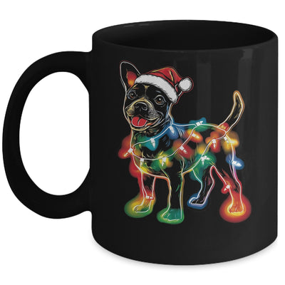 Funny Santa Bull Terrier Retriever Christmas Lights Dog Lover Mug | teecentury