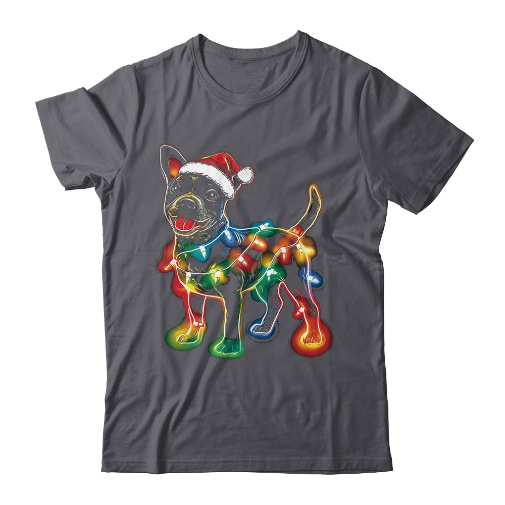 Funny Santa Bull Terrier Retriever Christmas Lights Dog Lover Shirt & Sweatshirt | teecentury