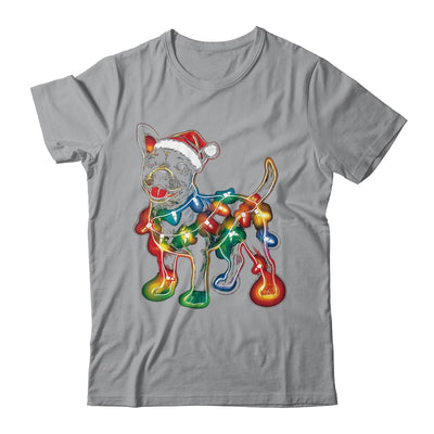 Funny Santa Bull Terrier Retriever Christmas Lights Dog Lover Shirt & Sweatshirt | teecentury