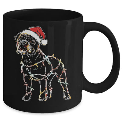 Funny Santa Bulldog Retriever Christmas Lights Dog Lover Mug | teecentury