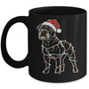 Funny Santa Bulldog Retriever Christmas Lights Dog Lover Mug | teecentury