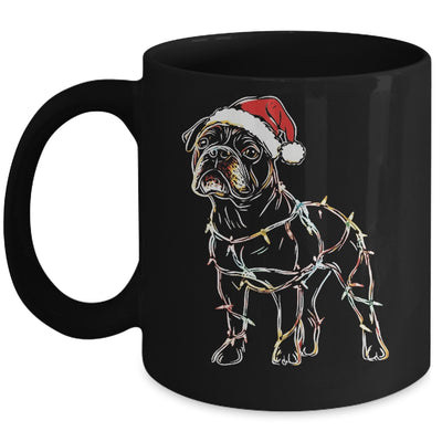 Funny Santa Bulldog Retriever Christmas Lights Dog Lover Mug | teecentury