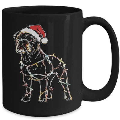 Funny Santa Bulldog Retriever Christmas Lights Dog Lover Mug | teecentury