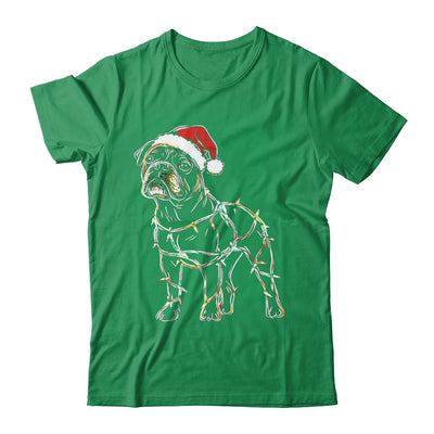 Funny Santa Bulldog Retriever Christmas Lights Dog Lover Shirt & Sweatshirt | teecentury