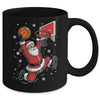 Funny Santa Claus Playing Basketball Merry Christmas Boys Mug | teecentury