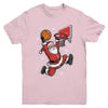 Funny Santa Claus Playing Basketball Merry Christmas Boys Youth Shirt | teecentury