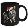 Funny Santa Corgi Retriever Christmas Lights Dog Lover Mug | teecentury