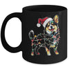 Funny Santa Corgi Retriever Christmas Lights Dog Lover Mug | teecentury