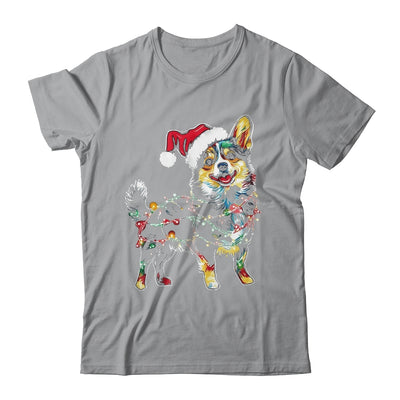 Funny Santa Corgi Retriever Christmas Lights Dog Lover Shirt & Sweatshirt | teecentury