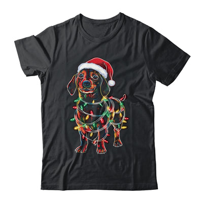 Funny Santa Dachshund Retriever Christmas Lights Dog Lover Shirt & Sweatshirt | teecentury