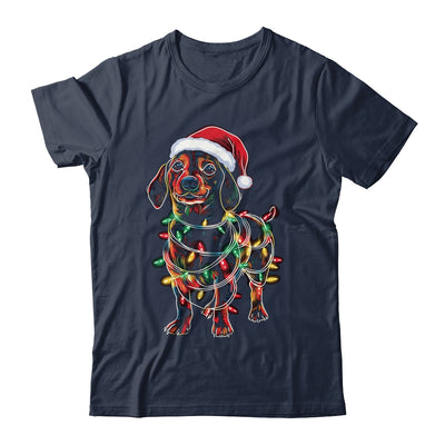 Funny Santa Dachshund Retriever Christmas Lights Dog Lover Shirt & Sweatshirt | teecentury