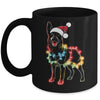 Funny Santa German Shepherd Retriever Christmas Lights Dog Lover Mug | teecentury