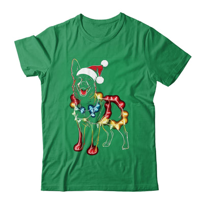 Funny Santa German Shepherd Retriever Christmas Lights Dog Lover Shirt & Sweatshirt | teecentury