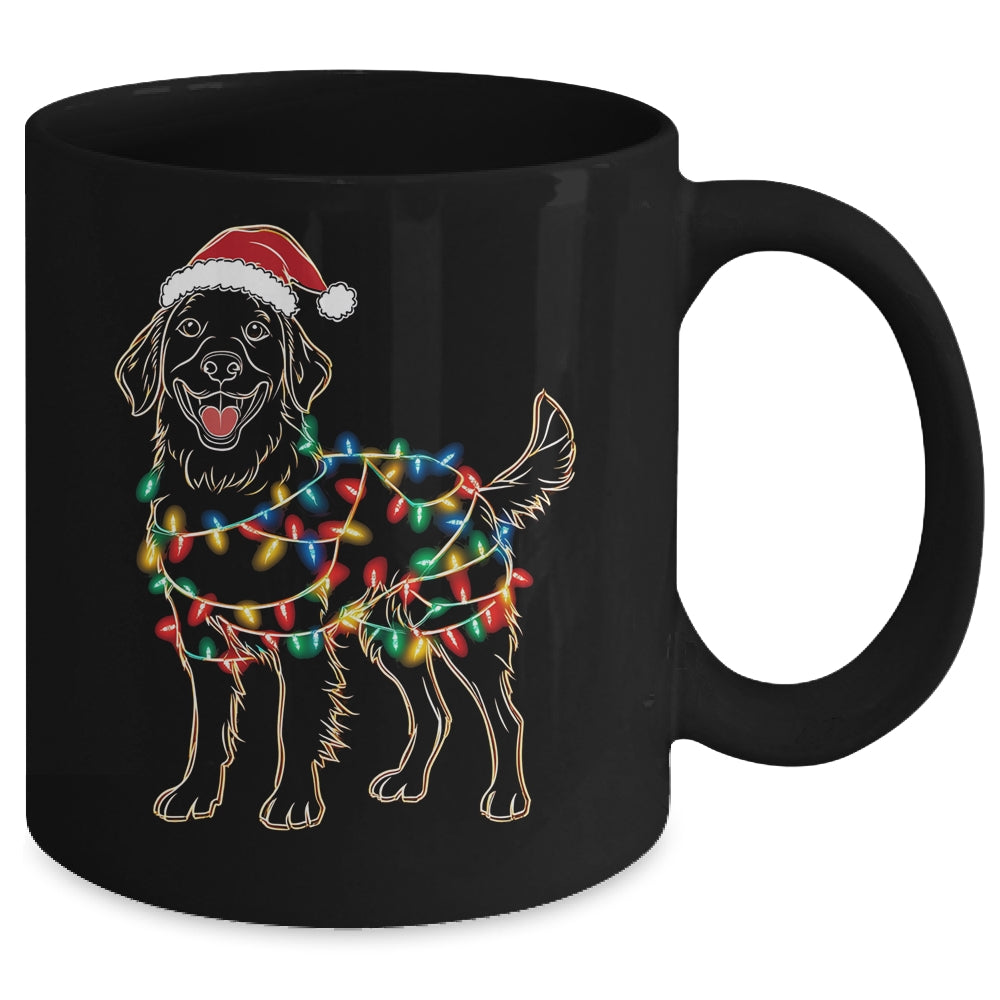 Funny Santa Golden Retriever Retriever Christmas Lights Dog Lover Mug | teecentury