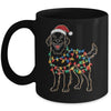 Funny Santa Golden Retriever Retriever Christmas Lights Dog Lover Mug | teecentury