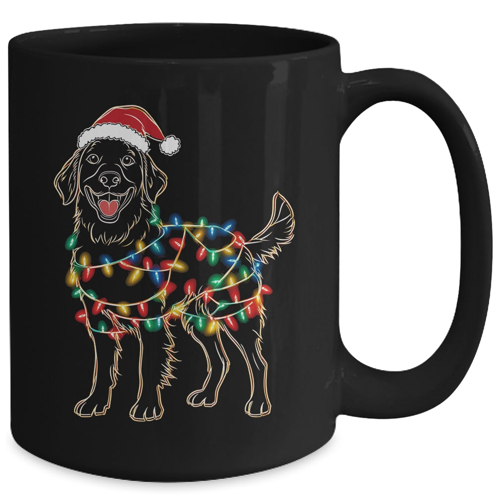 Funny Santa Golden Retriever Retriever Christmas Lights Dog Lover Mug | teecentury