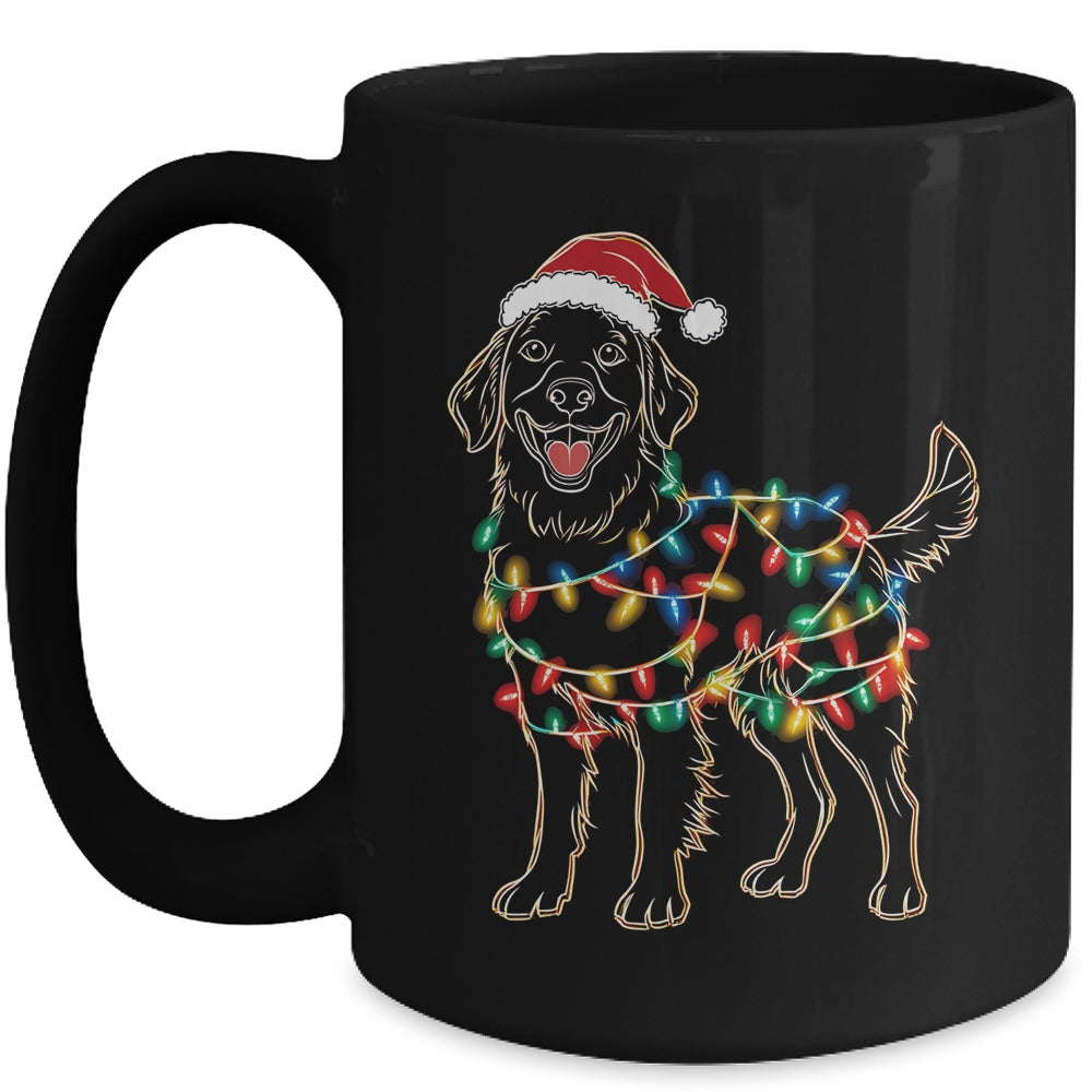 Funny Santa Golden Retriever Retriever Christmas Lights Dog Lover Mug | teecentury