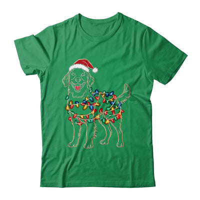 Funny Santa Golden Retriever Retriever Christmas Lights Dog Lover Shirt & Sweatshirt | teecentury