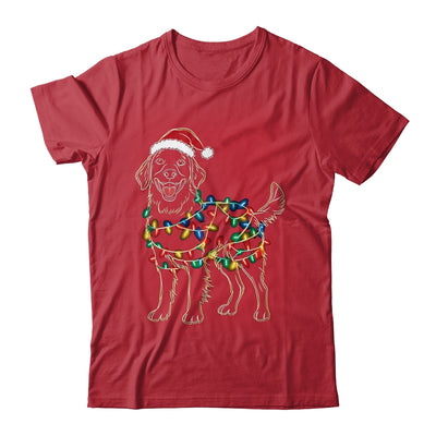 Funny Santa Golden Retriever Retriever Christmas Lights Dog Lover Shirt & Sweatshirt | teecentury