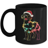 Funny Santa Labrador Retriever Christmas Lights Dog Lover Mug | teecentury
