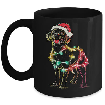 Funny Santa Labrador Retriever Christmas Lights Dog Lover Mug | teecentury