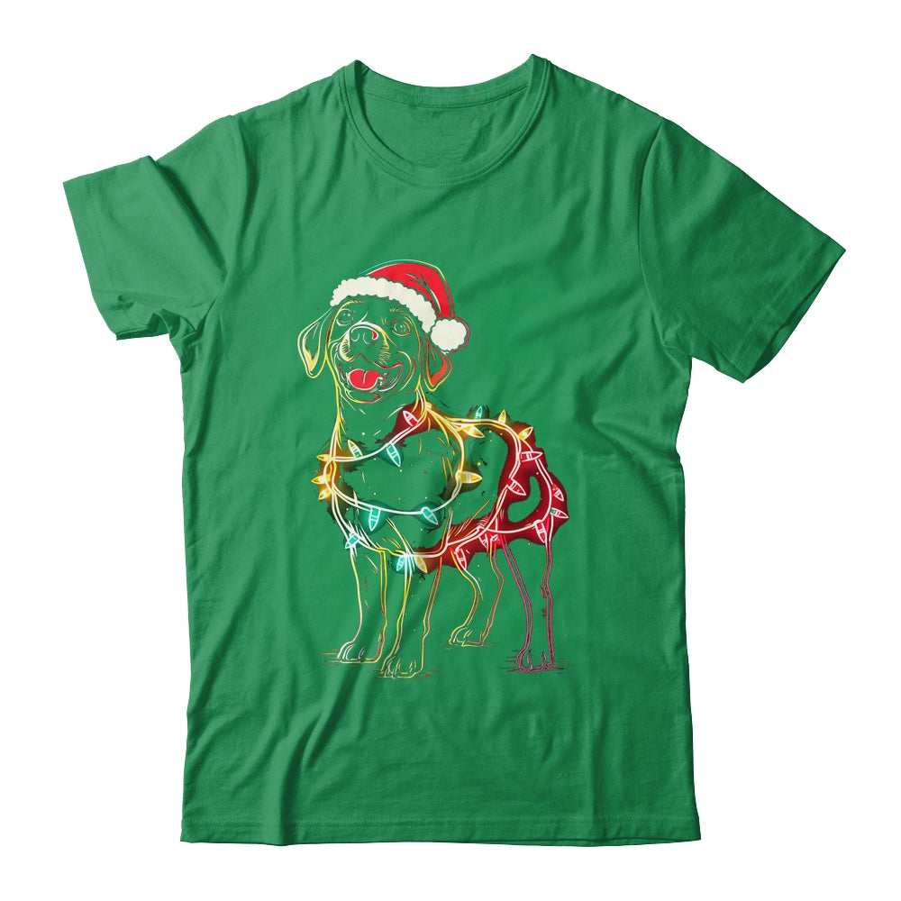 Funny Santa Labrador Retriever Christmas Lights Dog Lover Shirt & Sweatshirt | teecentury