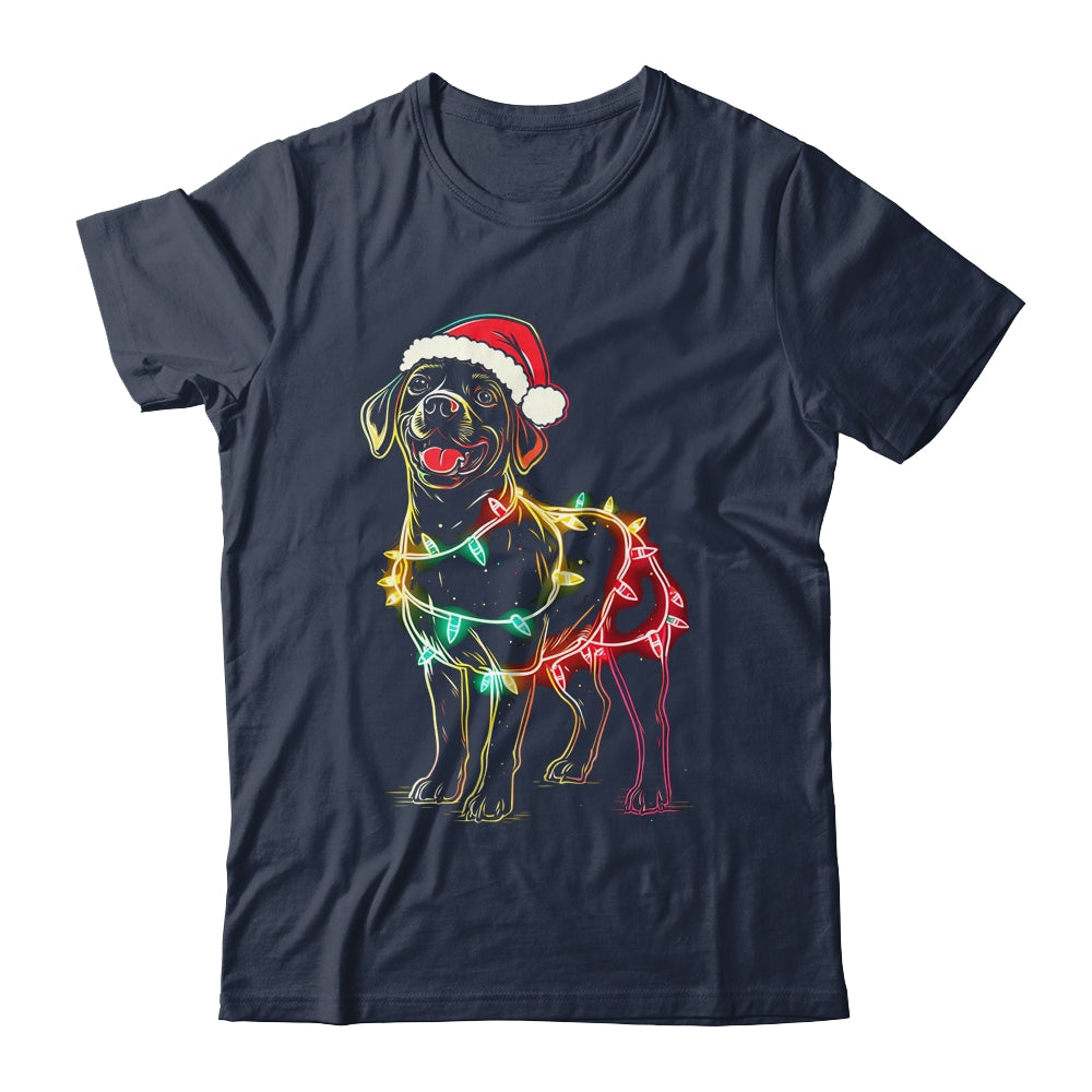 Funny Santa Labrador Retriever Christmas Lights Dog Lover Shirt & Sweatshirt | teecentury