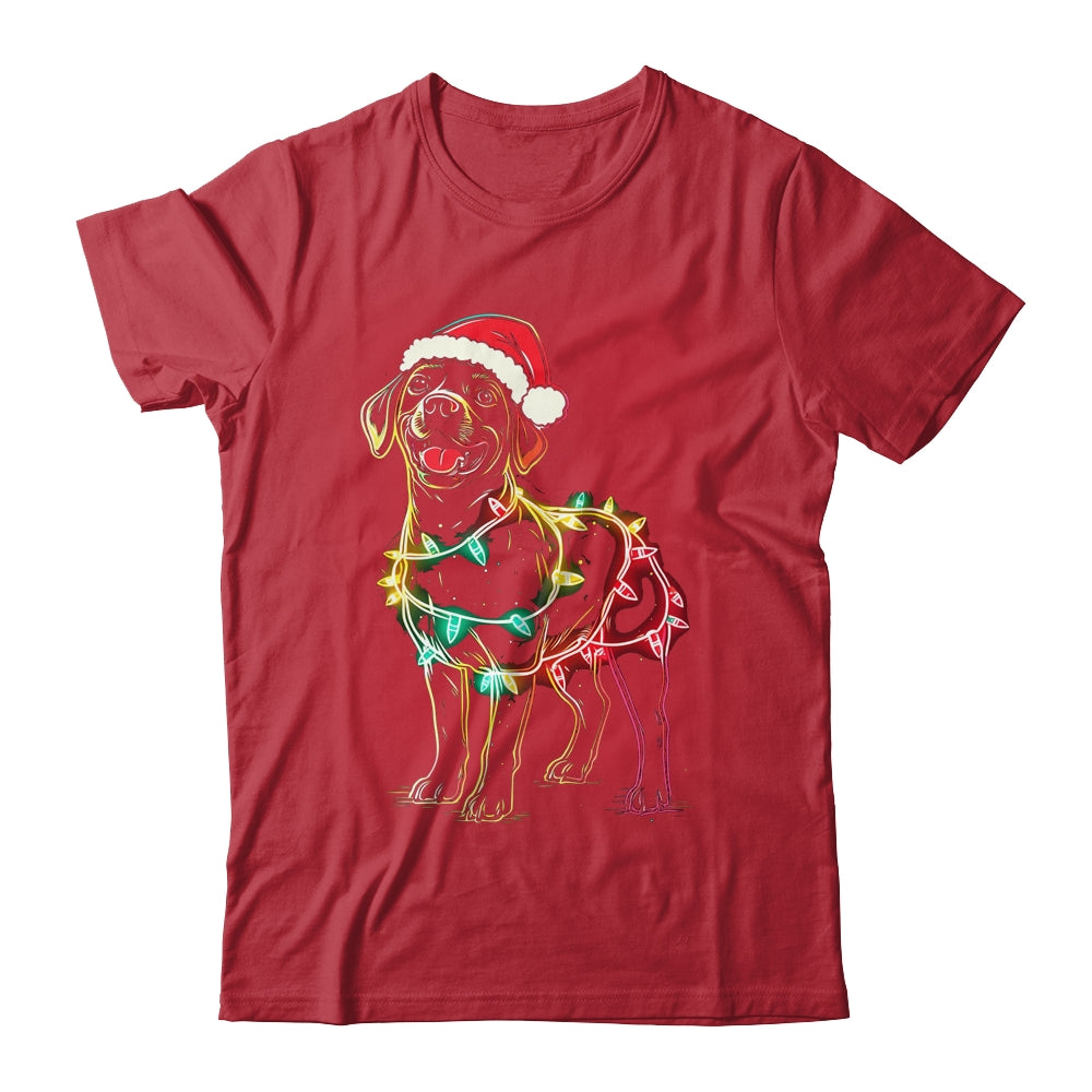 Funny Santa Labrador Retriever Christmas Lights Dog Lover Shirt & Sweatshirt | teecentury