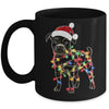 Funny Santa Pitbull Retriever Christmas Lights Dog Lover Mug | teecentury