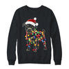 Funny Santa Pitbull Retriever Christmas Lights Dog Lover Shirt & Sweatshirt | teecentury