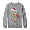 Funny Santa Pitbull Retriever Christmas Lights Dog Lover Shirt & Sweatshirt | teecentury