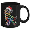 Funny Santa Poodle Retriever Christmas Lights Dog Lover Mug | teecentury