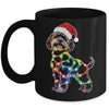 Funny Santa Poodle Retriever Christmas Lights Dog Lover Mug | teecentury